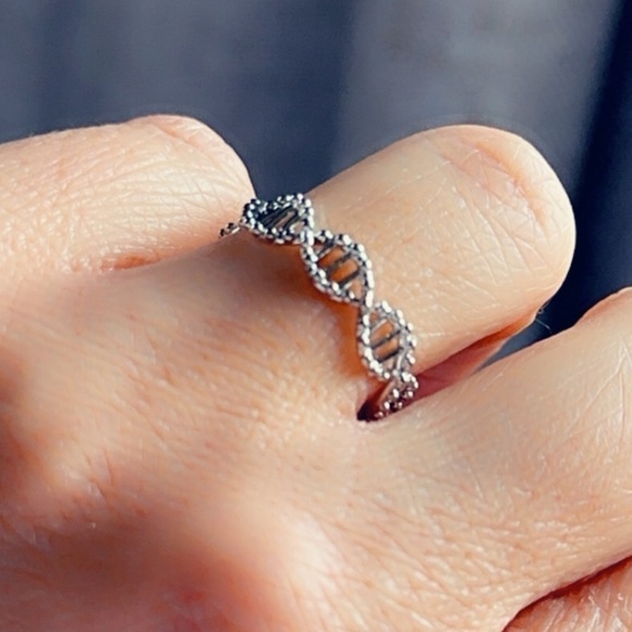 Sterling Silver DNA Infinity Band - Picture 3 of 9